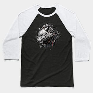 Mecha Tier Tiger Wolf Fuchs Drache Cyborg Baseball T-Shirt